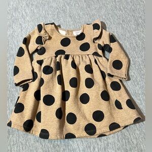 Carter’s fleece lined polkadot dress long sleeve‎ girls kids baby 18 months soft